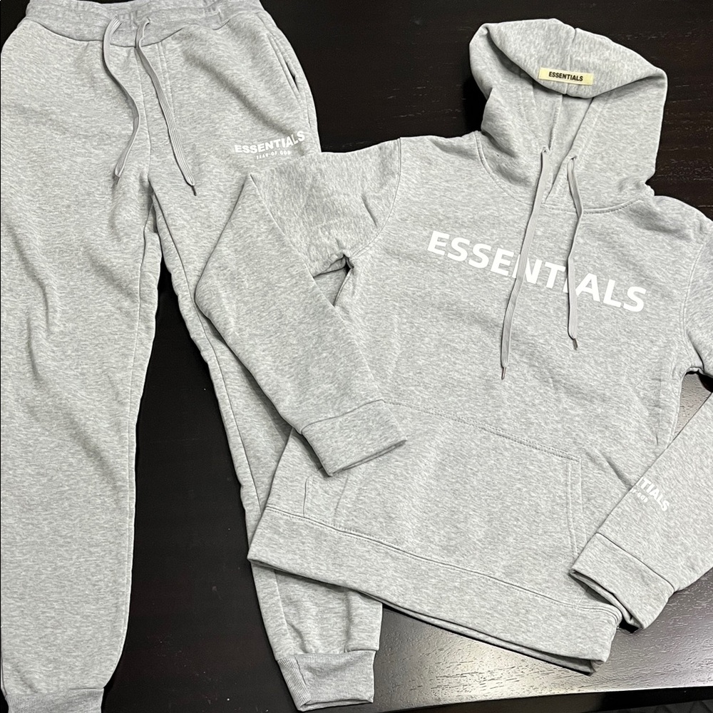 Essentials Grey Hoodie and Joggers set